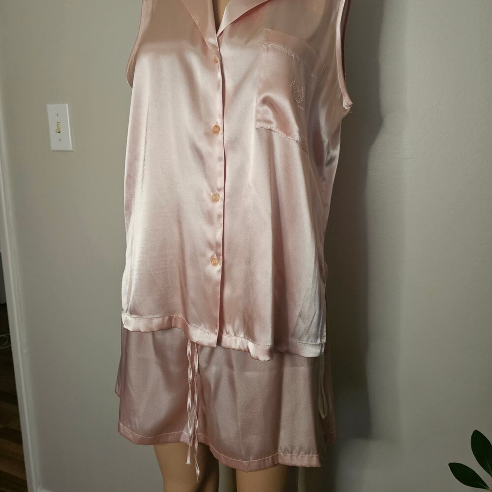 Jones New York NWT Satin Pajama Set Pink | Button Front Sleepwear | Size L